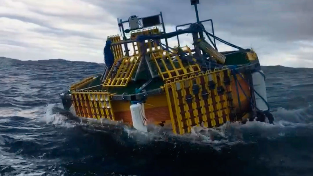 La robustez del HarsLab, plataforma flotante offshore, le permite soportar los efectos del temporal Epsilon